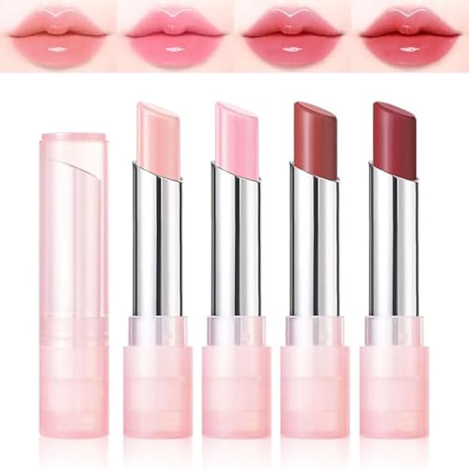 INSEEK TINTED LIP BALM GIFT SET, 4PCS COLORED COLOR CHANGING LIP BALM, 24HRS LONG-LASTING DEEP MOISTURIZING FOR DRY CHAPPED LIPS, SMOOTH AND REDUCE FINE LINES, LIGHTWEIGHT, NON-STICKY - Image 1